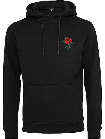 Sweat à capuche motif/style rose - mister tee
