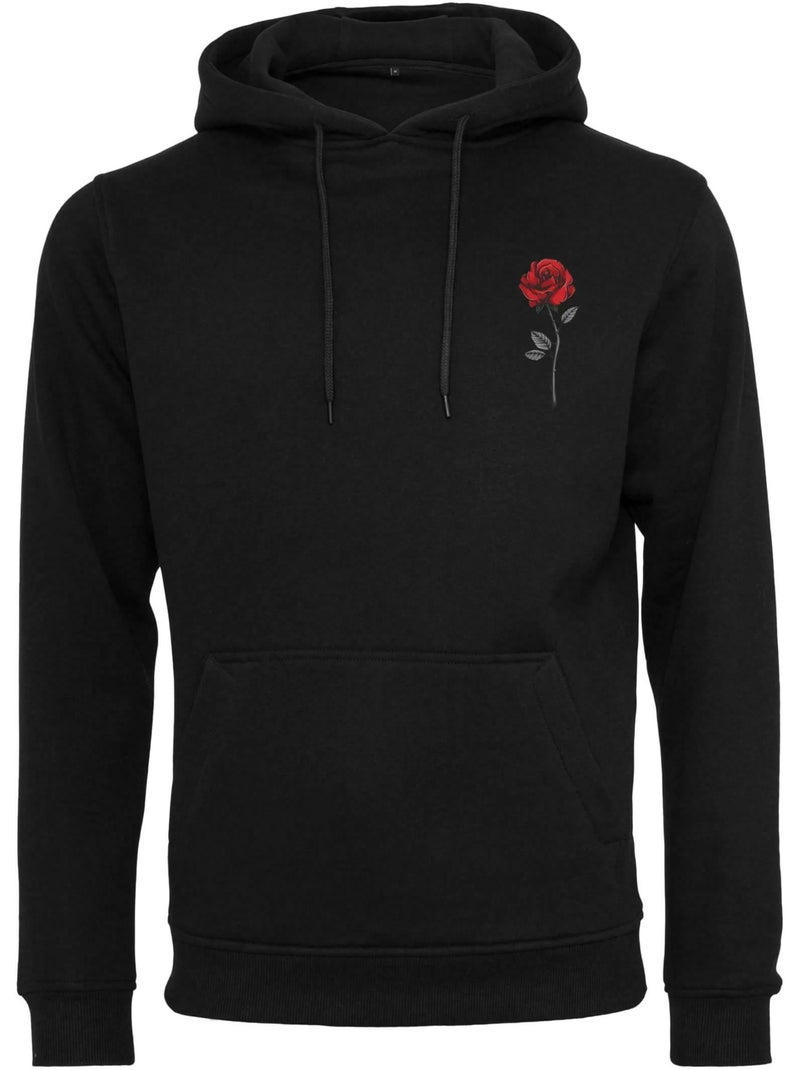 Sweat à capuche motif/style rose sauvage - mister tee Noir - Kiabi