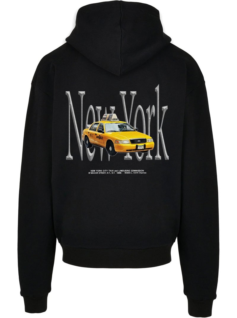 Sweat à capuche motif/style taxi ny - mister tee Noir - Kiabi
