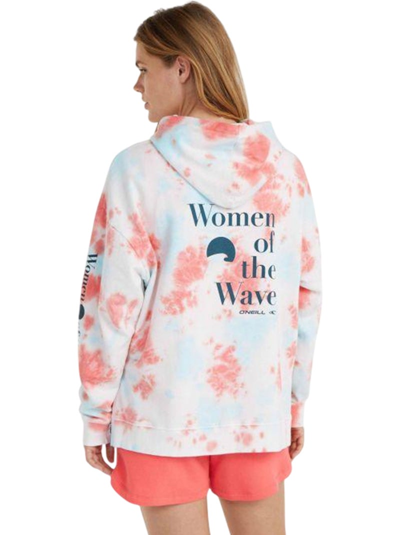 Sweat à capuche motif/style tie-dye wow - o´neill Blanc Rose - Kiabi