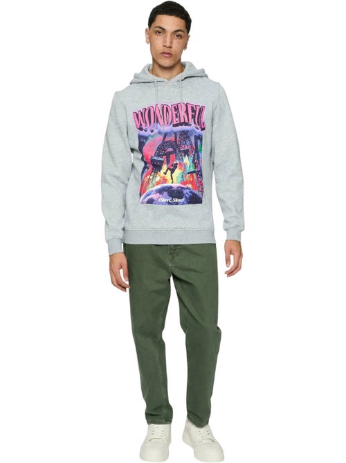 Sweat à capuche motif/style travis scott wonderful - mister tee - Kiabi Sweat à capuche motif/style travis scott wonderful - mister tee - Kiabi