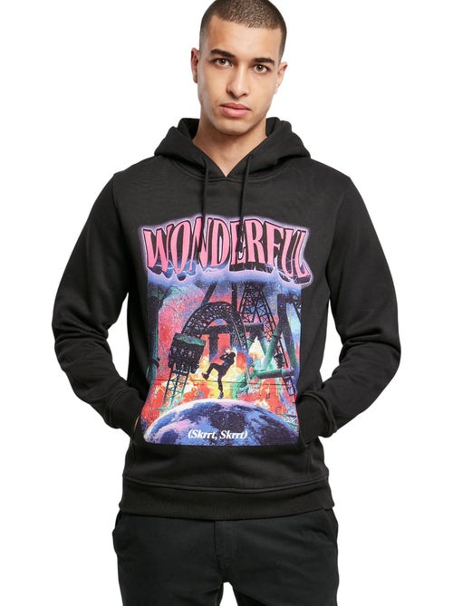 Sweat à capuche motif/style travis scott wonderful - mister tee - Kiabi