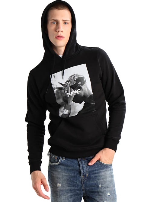 Sweat à capuche motif/style tupac shakur f*ck the world - mister tee - Kiabi