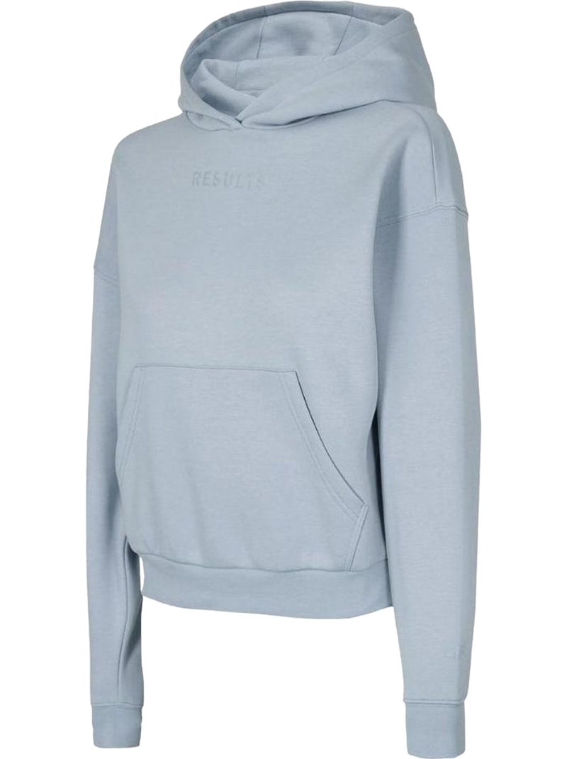 Sweat à capuche motif/style uni - 4f Bleu - Kiabi