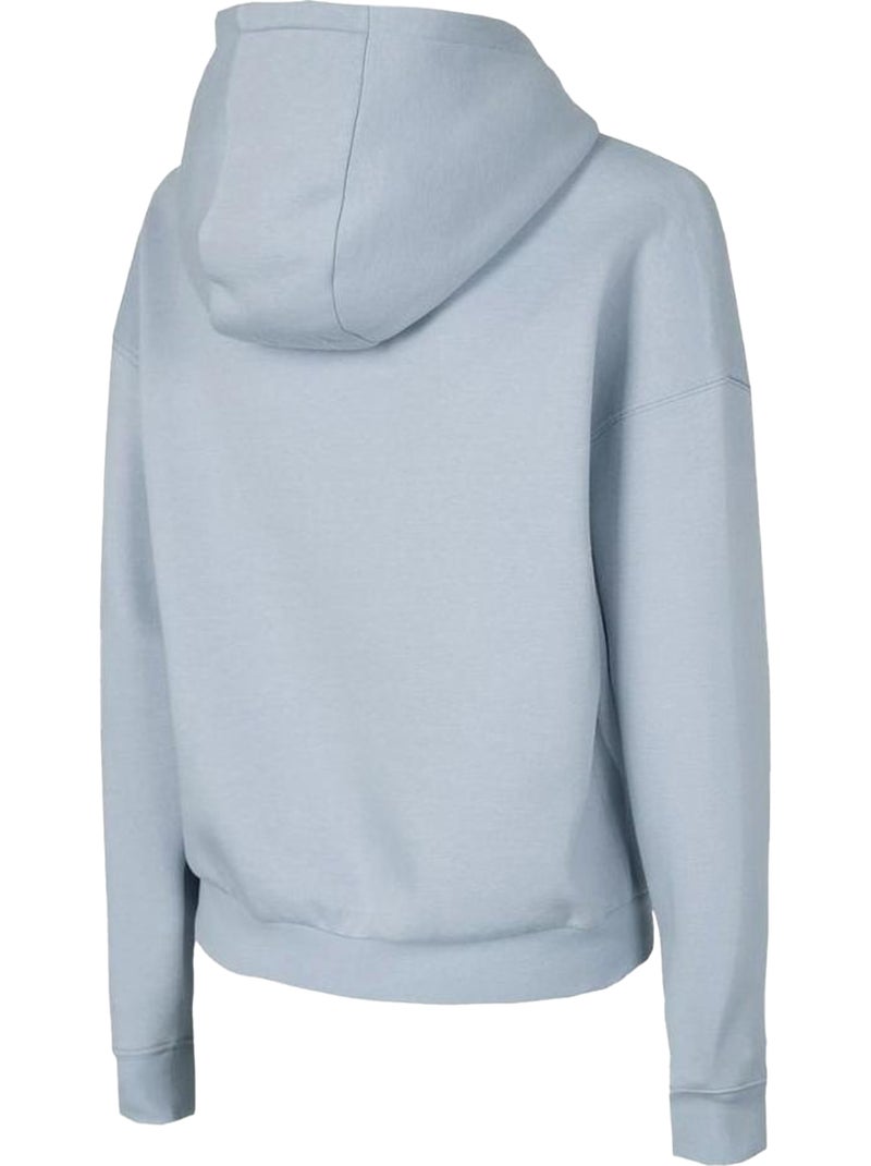 Sweat à capuche motif/style uni - 4f Bleu - Kiabi