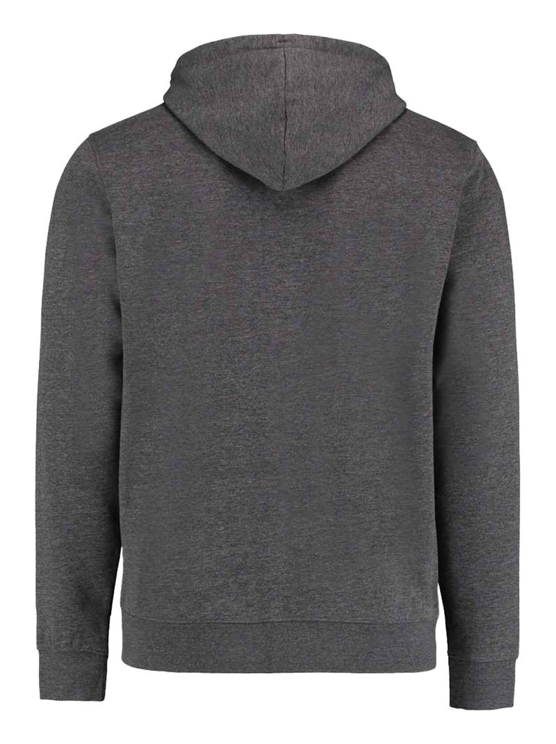 Sweat à capuche motif/style zippé - kustom kit Gris foncé - Kiabi