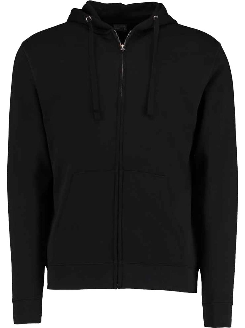 Sweat à capuche motif/style zippé - kustom kit Noir - Kiabi