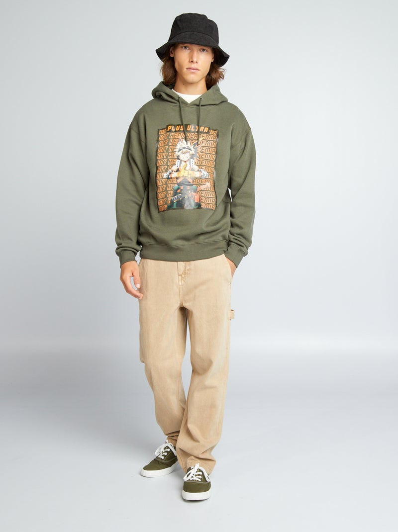 Sweat à capuche 'My Hero Academia' Kaki - Kiabi