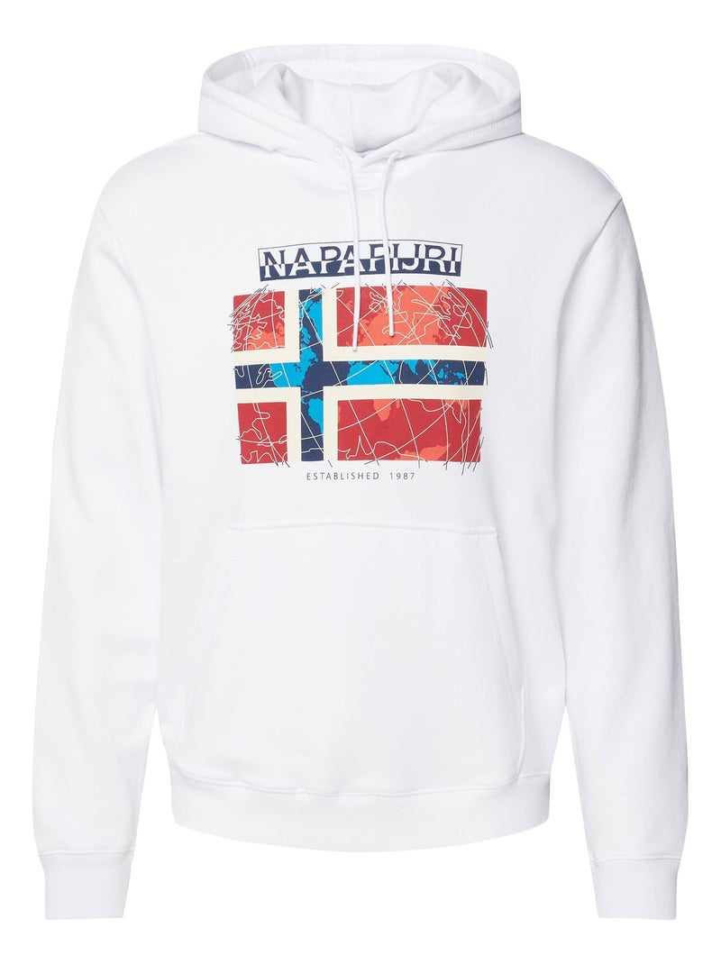 Sweat à Capuche Napapijri B-Guiro H Blanc - Kiabi