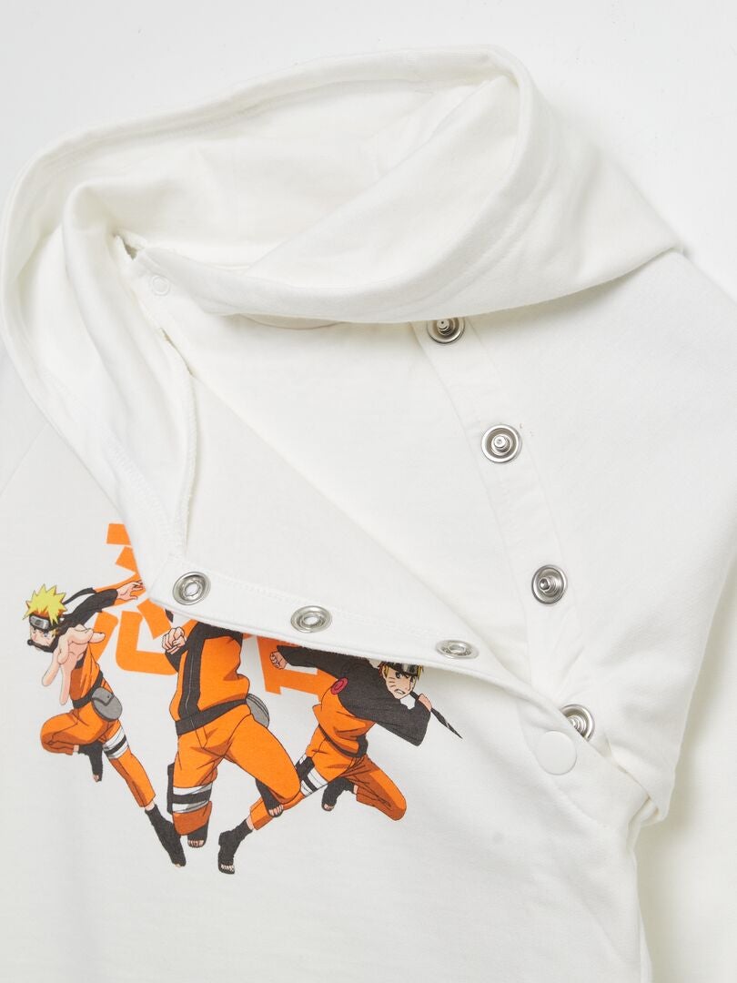 Sweat à capuche 'Naruto' - blanc - Kiabi - 22.00