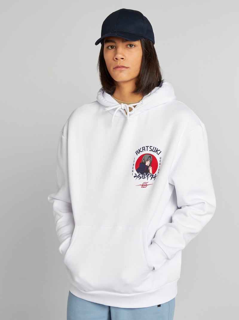 Sweat à capuche 'Naruto' blanc - Kiabi