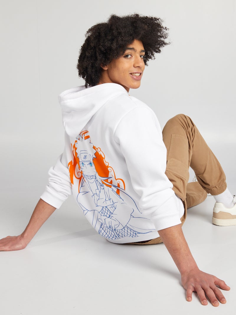 Sweat à capuche 'Naruto' Blanc - Kiabi