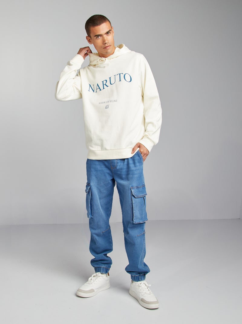 Sweat à capuche 'Naruto' Blanc - Kiabi
