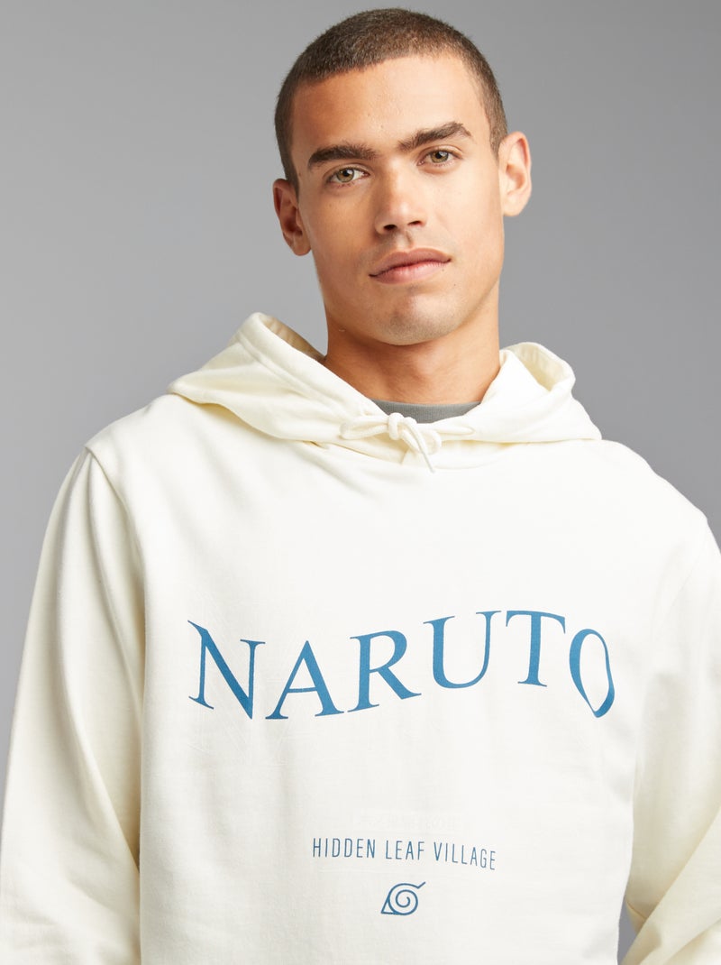 Sweat à capuche 'Naruto' Blanc - Kiabi