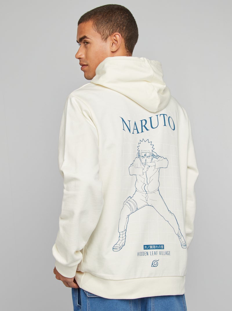 Sweat à capuche 'Naruto' Blanc - Kiabi