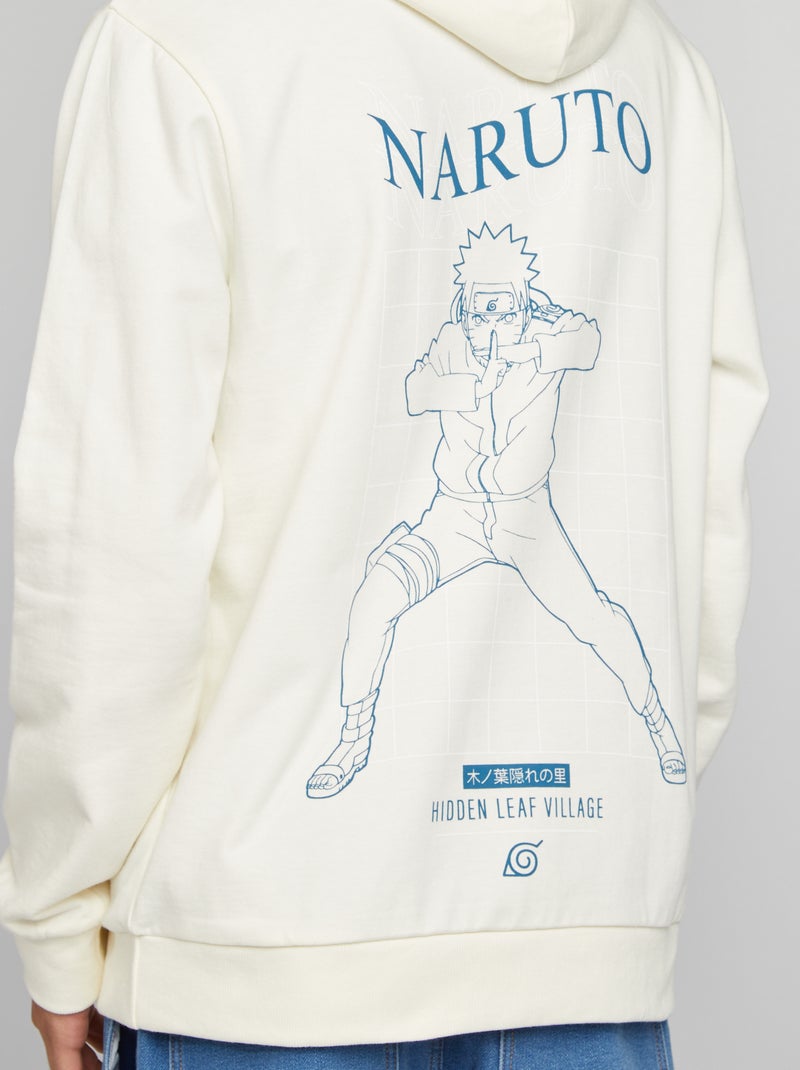Sweat à capuche 'Naruto' Blanc - Kiabi