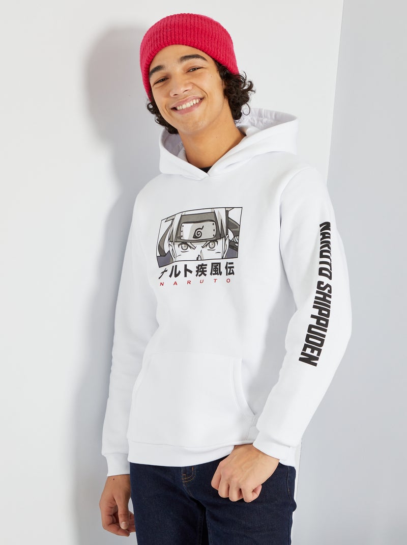Sweat à capuche 'Naruto' blanc - Kiabi