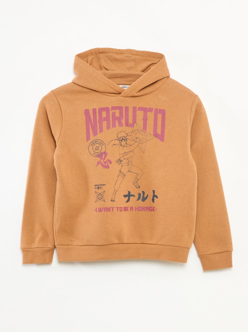 Sweat à capuche à motif manga garçon - Naruto vert