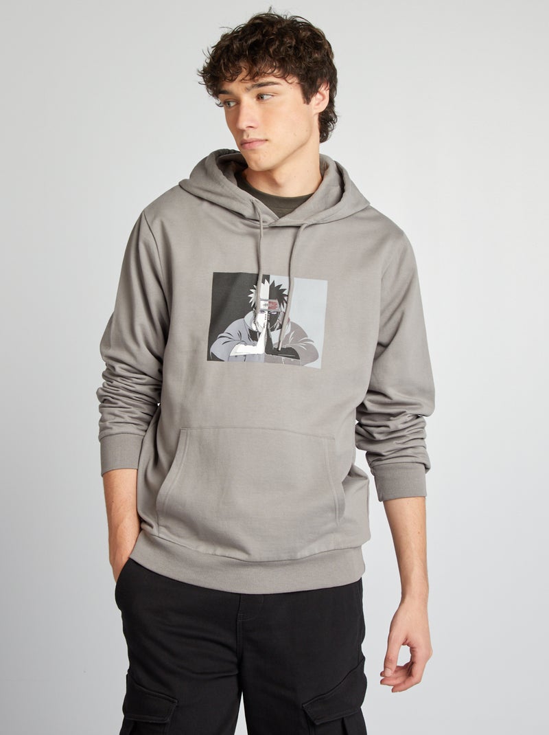 Sweat à capuche 'Naruto' Gris - Kiabi