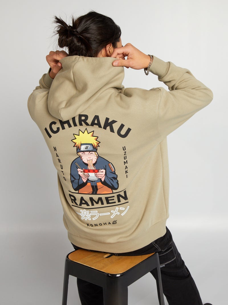 Sweat à capuche 'Naruto' Kaki - Kiabi