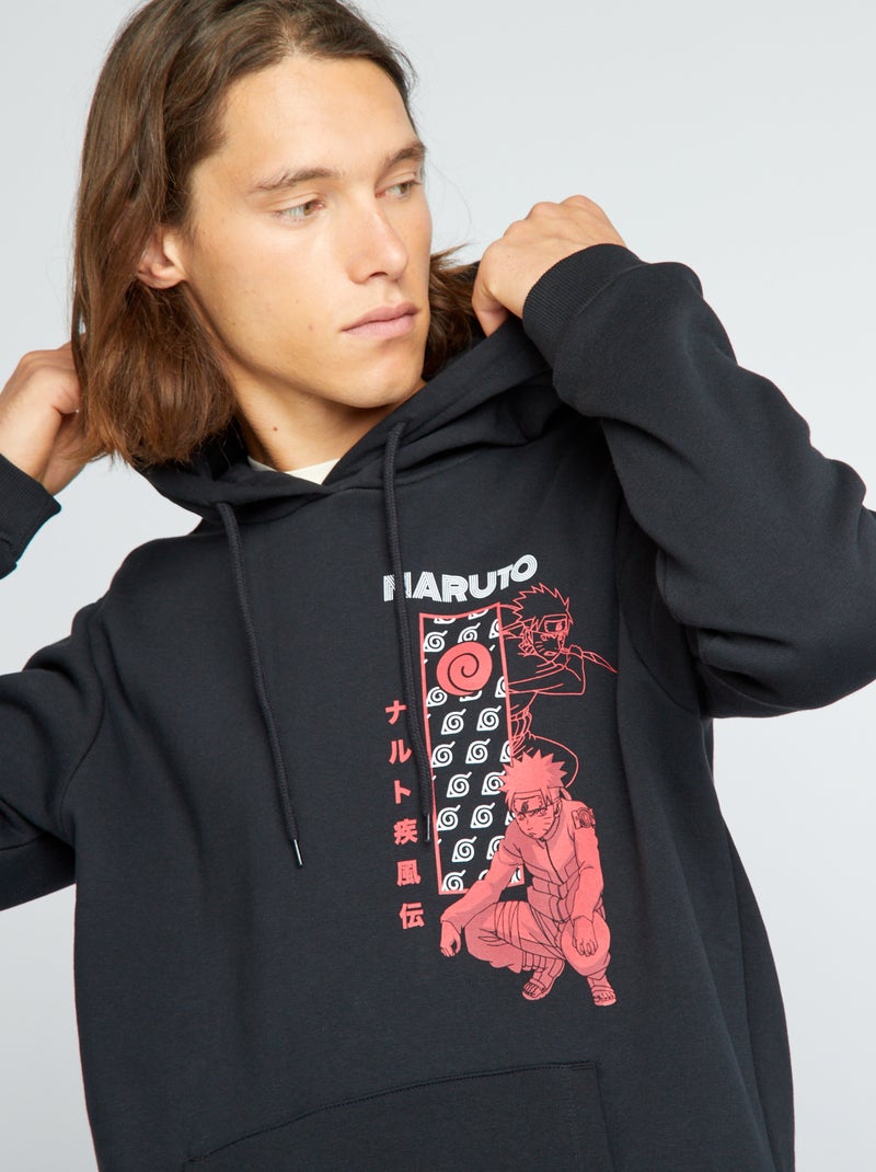 Sweat à capuche 'Naruto' Noir - Kiabi