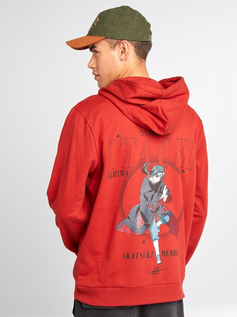 Sweat à capuche 'Naruto' Rouge - Kiabi