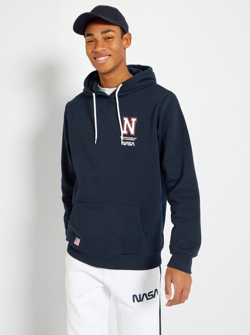 Sweat à capuche 'NASA' Bleu marine - Kiabi