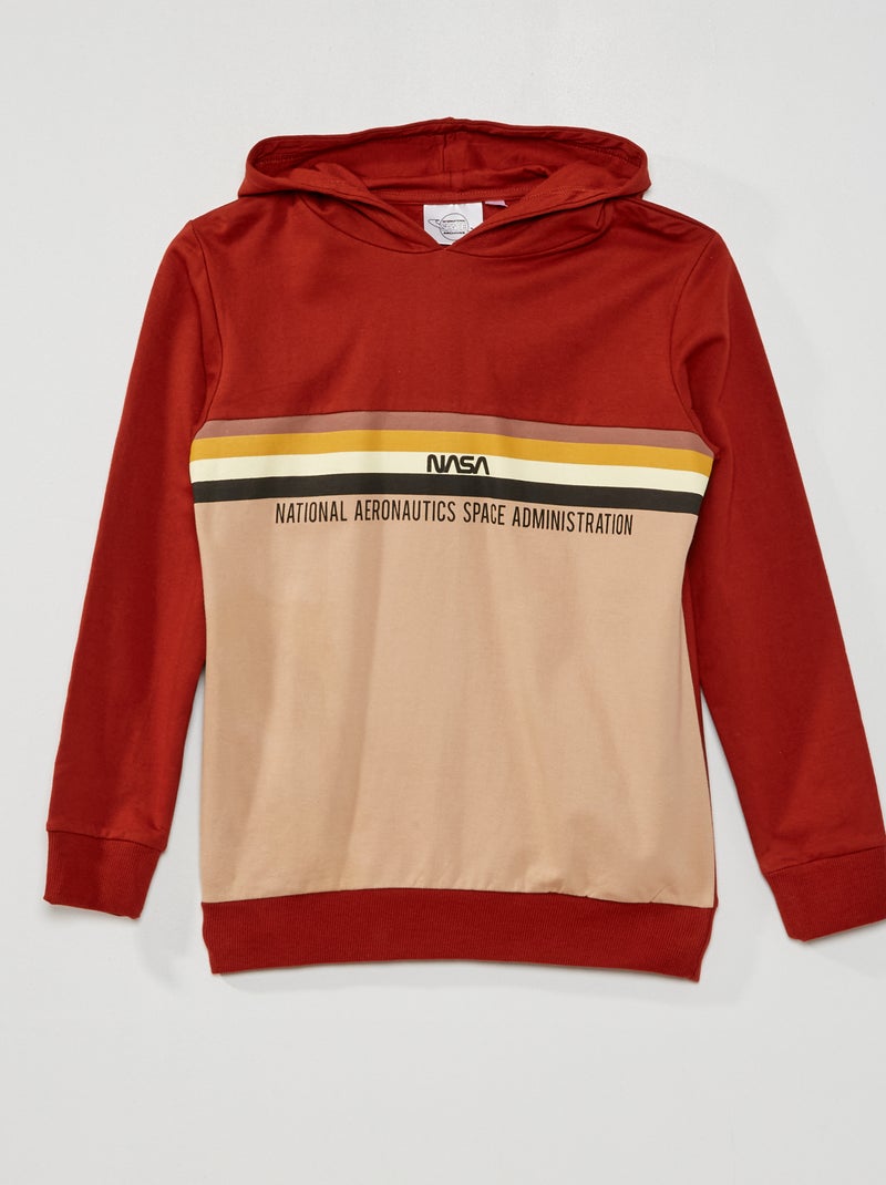 Sweat à capuche 'NASA' Marron - Kiabi
