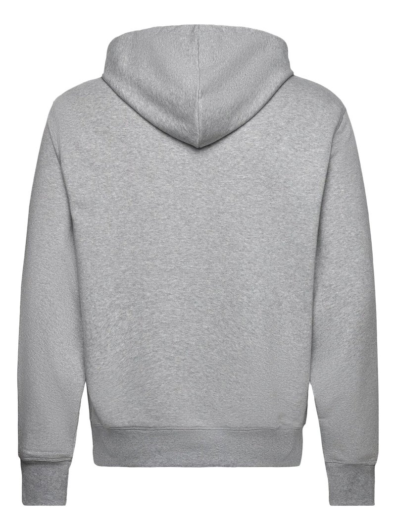 Sweat à Capuche New Balance Essentials Stacked Logo Fleece Hoodie Gris - Kiabi