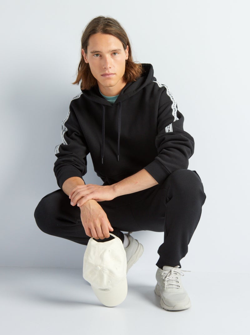 Sweat à capuche Noir - Kiabi