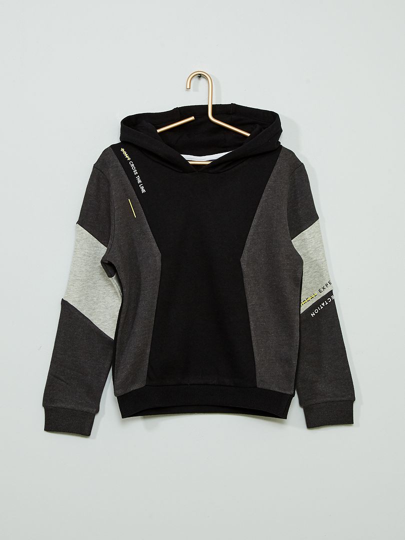 Sweat à capuche - noir - Kiabi - 12.00€