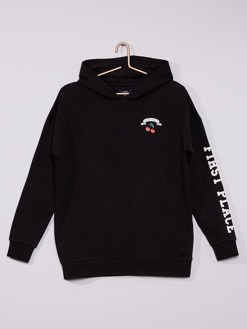 Sweat à capuche - noir - Kiabi - 12.00€