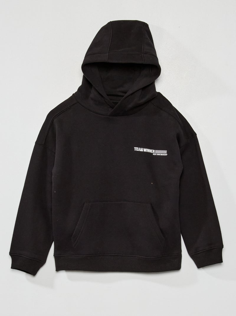 Sweat à capuche Noir - Kiabi