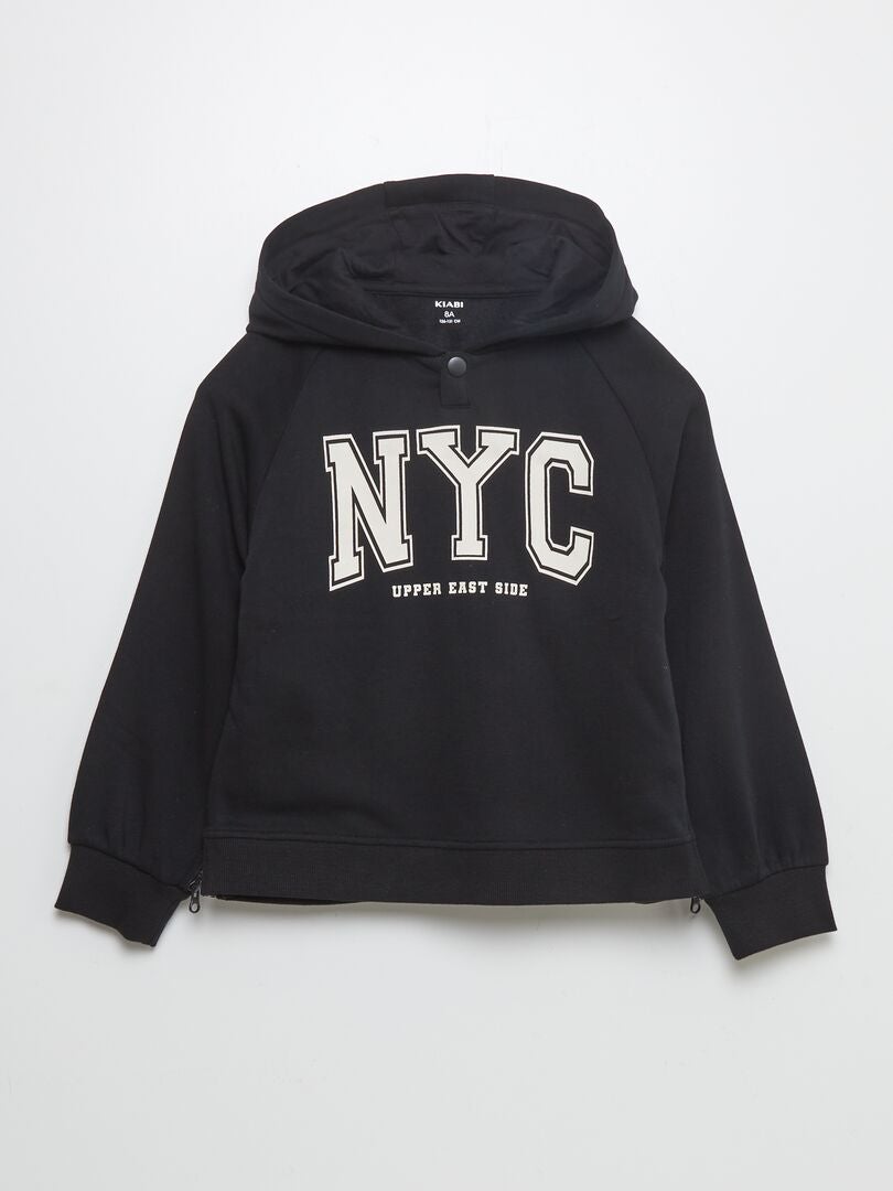 Sweat à capuche 'NYC' - So Easy Noir - Kiabi