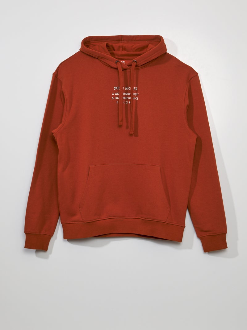Sweat à capuche Orange - Kiabi