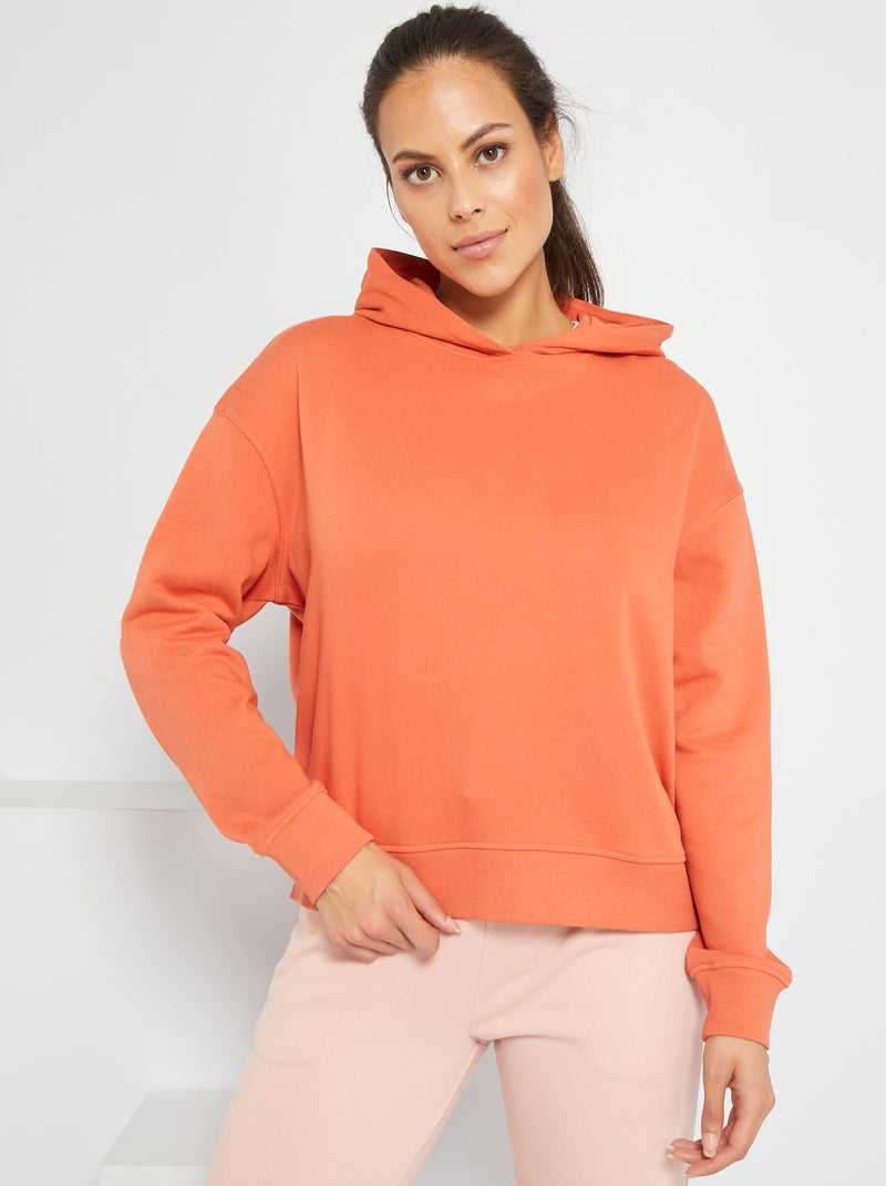 Sweat à capuche Orange - Kiabi