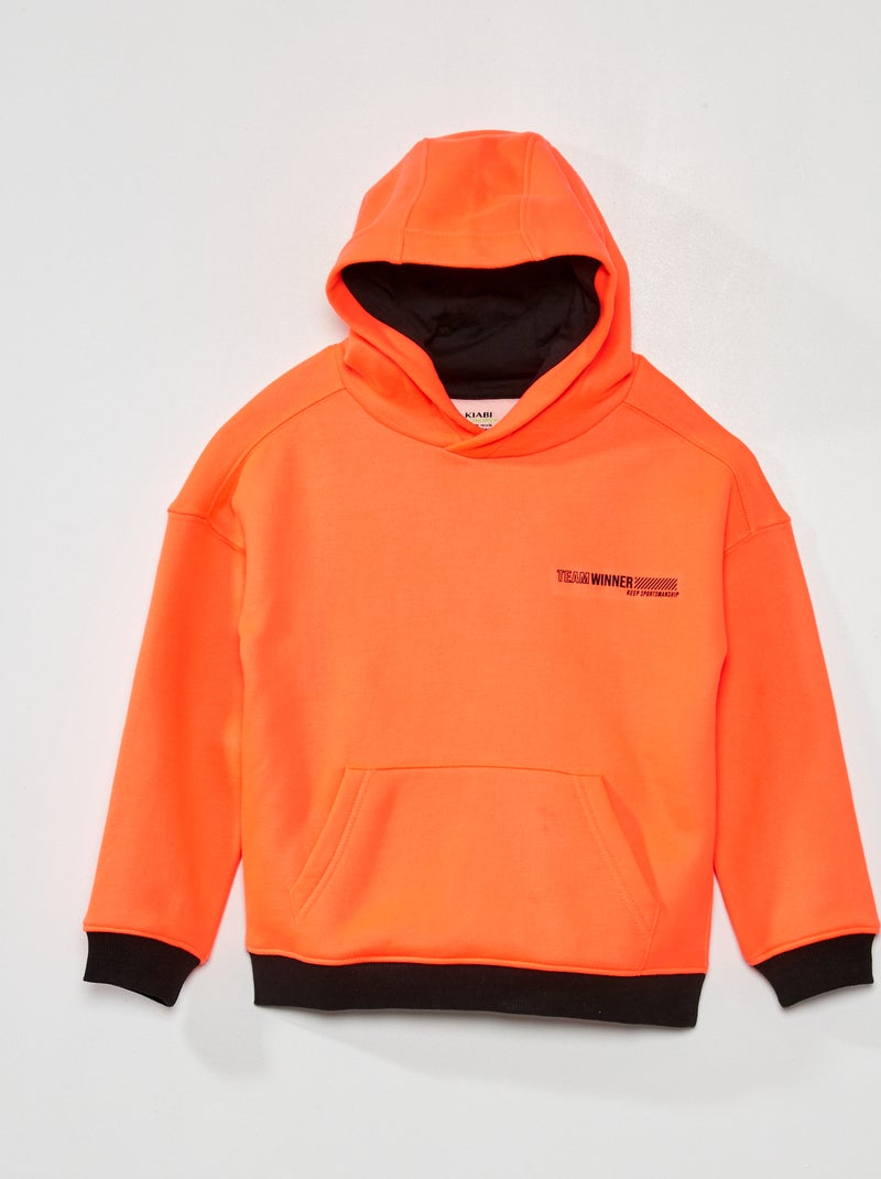 Sweat à capuche Orange - Kiabi