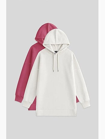 Sweat à capuche oversize avec poche tommy