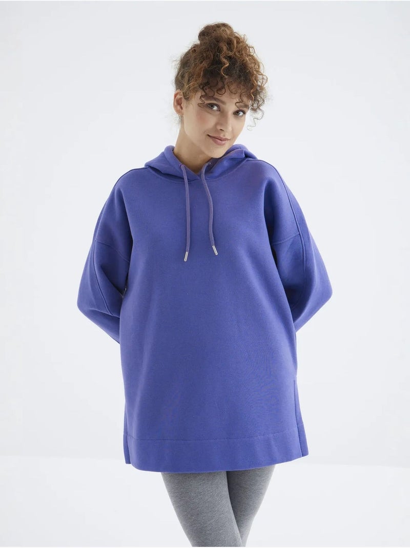 Sweat à capuche oversize avec poche tommy Bleu - Kiabi
