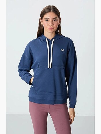 Sweat à capuche oversize avec poche tommy