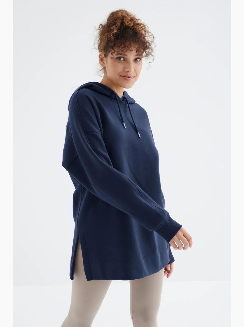 Sweat à capuche oversize avec poche tommy Bleu marine - Kiabi