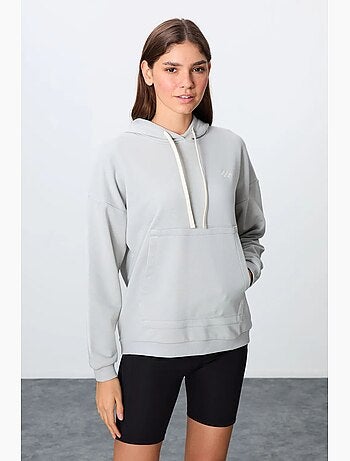 Sweat à capuche oversize avec poche tommy