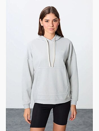 Sweat à capuche oversize avec poche tommy
