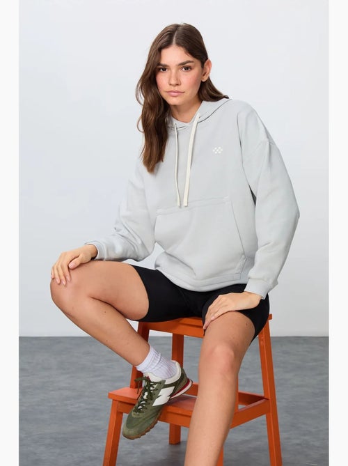 Sweat à capuche oversize avec poche tommy - Kiabi