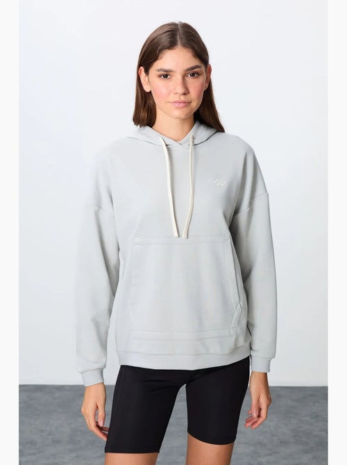Sweat à capuche oversize avec poche tommy - Kiabi