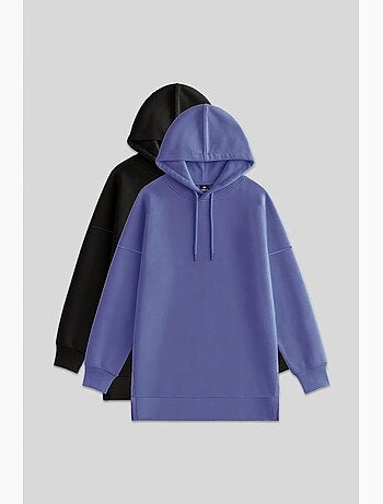 Sweat à capuche oversize avec poche tommy