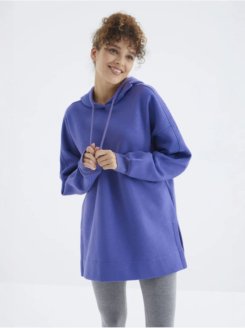 Sweat à capuche oversize avec poche tommy Lavande - Kiabi