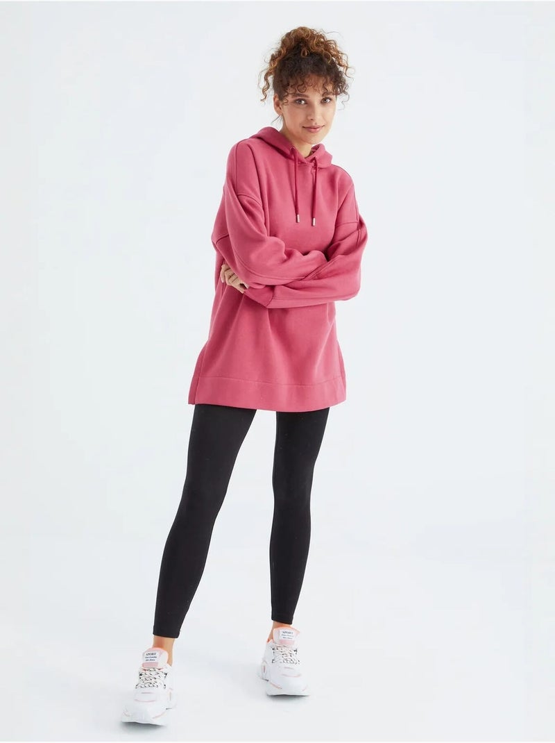 Sweat à capuche oversize avec poche tommy Magenta - Kiabi