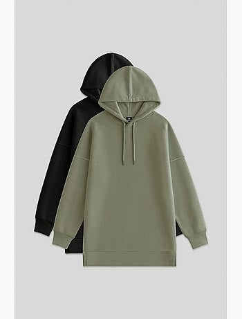 Sweat à capuche oversize avec poche tommy