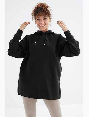 Sweat à capuche oversize avec poche tommy